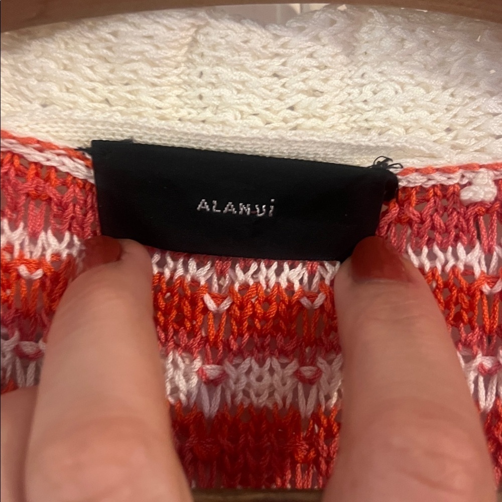 Alanui Women's wrap Size Small/medium 100% cotton open weave Cardigan - Picture 6 of 9